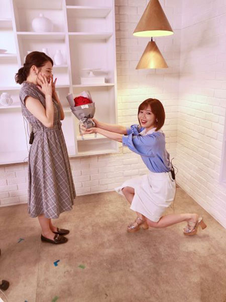 佐竹さんと福島花束