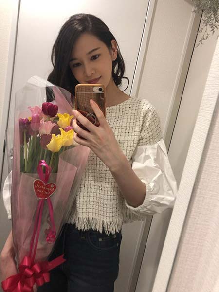 チューリップと佐竹