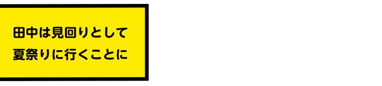 田中は見回りとして夏祭りに行くことに