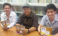 インタビュー に答えた学生さん達。左から林さん、齊藤さん、猪熊さん