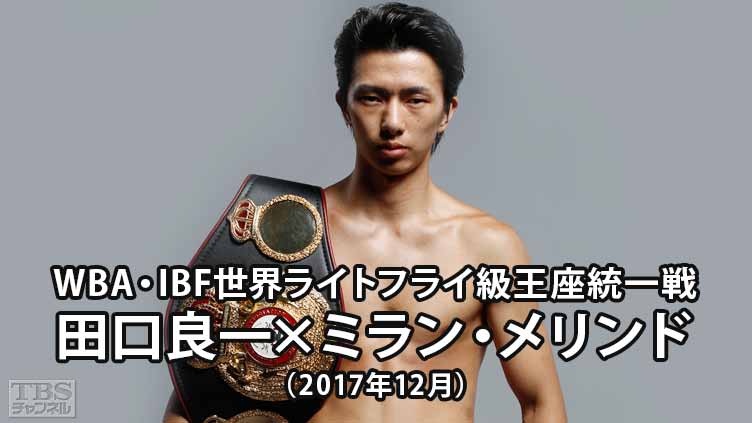 ボクシング WBA・IBF世界ライトフライ級王座統一戦 田口良一×ミラン・メリンド(2017年12月)