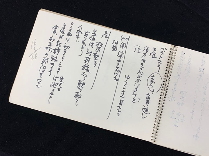 写真 黒柳さんの直筆メモ!