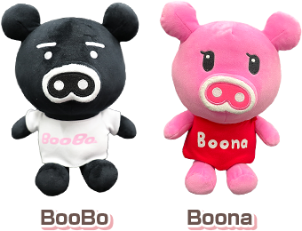BooBoとBoonaのぬいぐるみ サムネイル