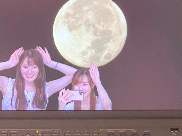 お月見ツーショット