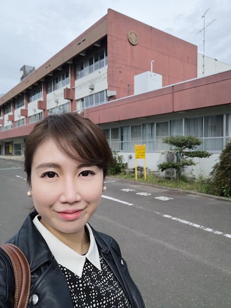 写真 校舎と石川