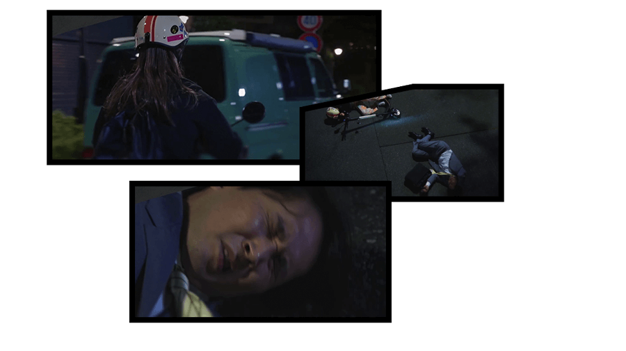 「男性に駆け寄り