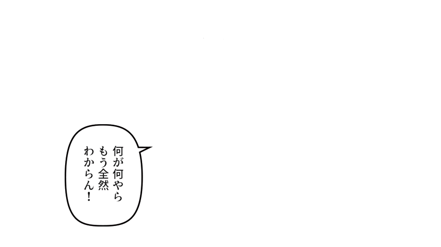 「何が何やらもう全然わからん！」