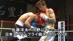 ボクシング 日本スーパーフライ級タイトルマッチ 佐藤洋太×河野公平(2011年4月)