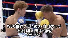 ボクシング WBO世界フライ級タイトルマッチ 木村翔×田中恒成(2018年9月)