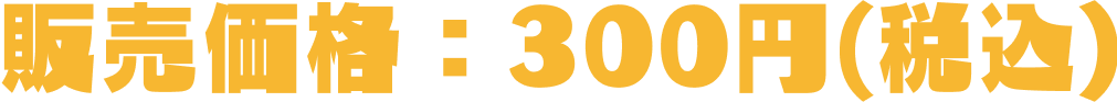 販売価格：300円(税込)