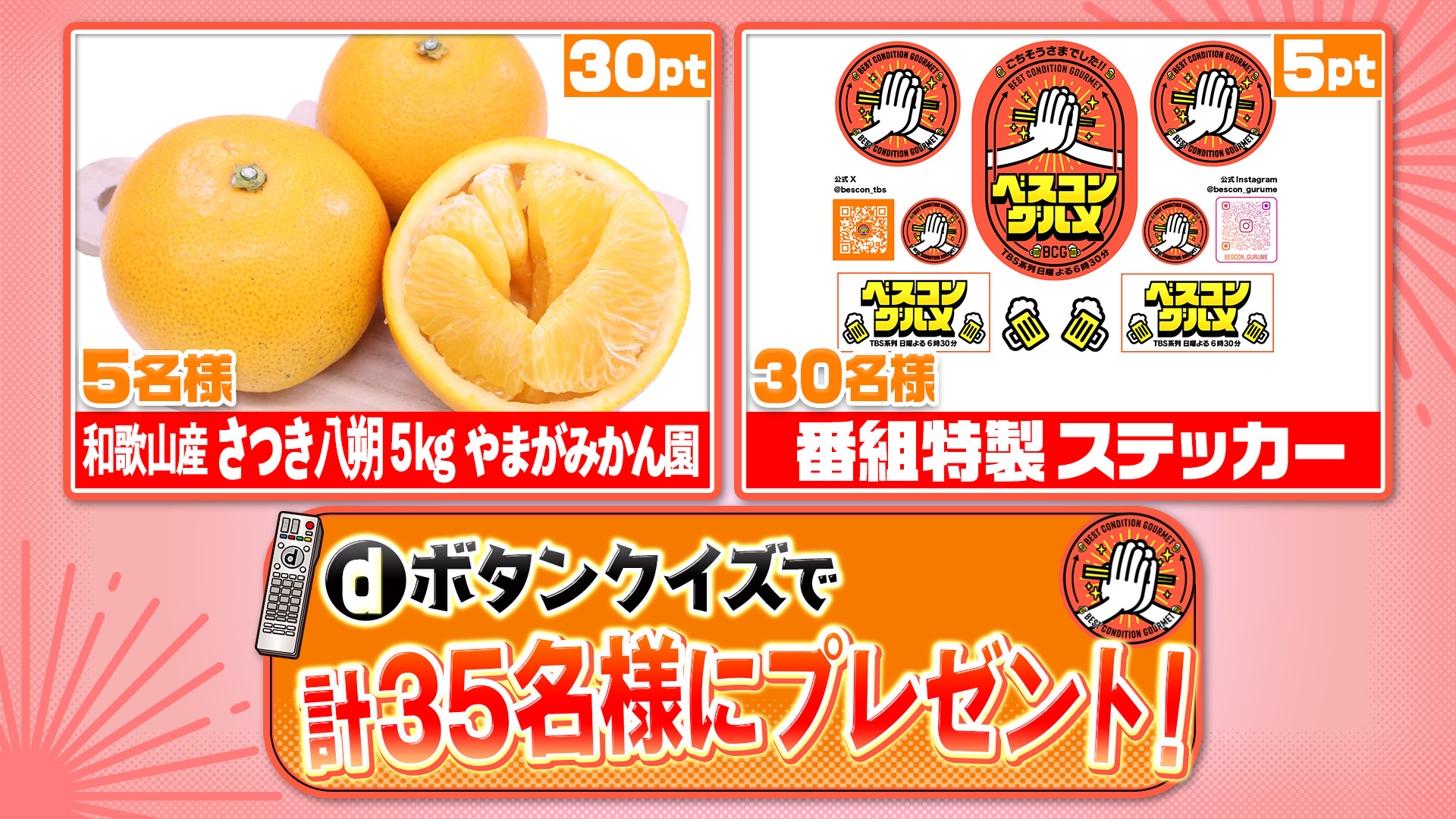 データ放送｜TBSテレビ：ベスコングルメ〜ベストコンディションで最高